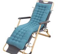 uyeoco Coussin de Chaise Longue Coussin Bain de Soleil, Coussin de Siège Coussin Transat pour Chaises de Jardin, Balcon, Terrasse, Intérieur(Azure,125x48x8cm)