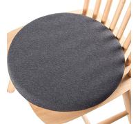 uyeoco Coussin De Chaise Ronde Galette De Chaise Ronde Coussin De Siège en Mousse À Mémoire De Forme,pour Exterieur Intérieur Jardin(Dark Gray,35x35x3.5cm)
