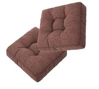 uyeoco Coussin De Sol Coussin De Chaise Interieur/Exterieur 45x45/50x50 Coussin De Méditation Carré Et Rond, Coussin De Siège, Coussin De Chaise Salle À Manger Décoratif(D4,2PCS_50X50CM)