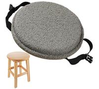 uyeoco Coussin De Tabouret Rond/Coussins De Chaise Ronds,Lot de 1/2/4 Coussins Ronds Antidérapants pour Manger, Jardin, Maison, intérieur et extérieur(Light Gray,45cm/17.7inch)