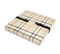 uyeoco Coussin pour Chaises Interieur avec Rabat, Galette De Chaise Carré Epais, Mousse à MéMoire Coussin Cuisine Chaise, Respirant Coton, Confortable pour Toute La Saison(A,35x24x5cm)