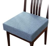 uyeoco Coussins De Chaise Amovibles 3/5/8/10 Cm D'épaisseur 40/45/50 Cm Grands Coussins De Siège Antidérapants - pour Chaise De Salle À Manger, Jardin, Bureau, Cuisine(Light Blue,40x40x8cm)