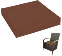 uyeoco Galette de Chaise d'extérieur de Jardin Imperméables avec Attaches - 25/30/36/40/45/50/60cm Carrés Coussins de Siège épaisseur 5cm for Patio, Bureau, Cuisines, Salle à Manger(Brun,50x50x5cm)