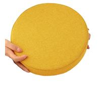 uyeoco Galette De Chaise Rond, 30/35/40/50cm Coussin de Siège pour Tabouret Lavable, Antidérapant,Coussins De Chaise Dehoussable Interieur/Exterieur pour Cuisine, Salle À Manger(Jaune,50X50x8CM)