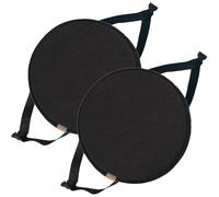 uyeoco Galette de Chaise Ronde 35cm/40cm/50cm/45cm Exterieur Intérieur Coussin de Chaise Noire/Jaune/Vert Antidérapants(#6,2pcs 30cm/11.8in)