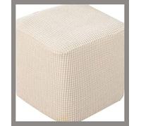 uyeoco Housse de Pouf Lavable, Housse de Protection pour Repose-Pieds Carré Extensible, Couverture de Tabouret de Canapé Élastique, pour Salon Chambre (Color : C, Size : 35X35CM)