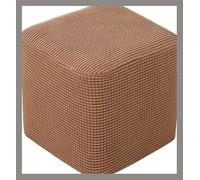 uyeoco Housse de Pouf Lavable, Housse de Protection pour Repose-Pieds Carré Extensible, Couverture de Tabouret de Canapé Élastique, pour Salon Chambre (Color : E, Size : 35X35CM)