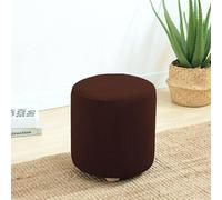 uyeoco Housse de Pouf Ottomane Rond 40x40/45x45 Extensible, Housses de Repose-Pieds en Jacquard Doux pour protéger Le Repose-Pieds, Housse de Pouf avec Fond élastique (Color : H, Size : 45x45cm)