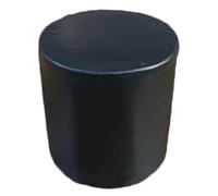 uyeoco Housse de Pouf Ottomane Rond Imperméable - 40x35/31x38/40x40/45x45/90x90cm, Housse de Protection en PU Cuir Doux avec Fond Élastique, Housse Repose Pied Facile à Nettoyer(Color 7,W36xH44cm)