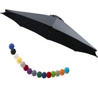 uyeoco Housse de Rechange pour Parasol 200cm 250cm 270cm 300cm Toile Parasol d'extérieur À 6 Baleines Auvent de Rechange pour Parasol de Terrasse Tissu de Polyester(H14,2.5M 8.2ft/6 ribs)