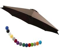 uyeoco Housse de Rechange pour Parasol 200cm 250cm 270cm 300cm Toile Parasol d'extérieur À 6 Baleines Auvent de Rechange pour Parasol de Terrasse Tissu de Polyester(@11,2.5M 8.2ft/6 ribs)