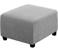 uyeoco Housse Ottoman Housse de Protection pour Repose-Pieds rectangulaire Housse de Pouf Carre Extensible Housse de Ottoman canape Pouf rectangulaire (Color : Dove, Size : 33-45cm*38-50cm)