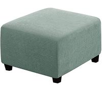 uyeoco Housse Ottoman Housse de Protection pour Repose-Pieds rectangulaire Housse de Pouf Carre Extensible Housse de Ottoman canape Pouf rectangulaire (Color : Sage, Size : 33-45cm*38-50cm)