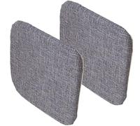 uyeoco Lot de 1/2/4 Galette de Chaise Déhoussable Mousse à MéMoire 40x40/45x45cm, Coussin de Chaise de Bureau Carré, Coussin pour Chaise de Salle à Mange,Lavable, Antidérapant(Gray,2pcs 40X40cm)