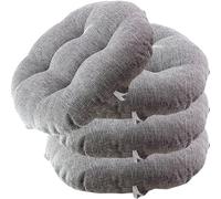 uyeoco Lot de 4/2 Coussins De Siège De Chaise Bureau avec Attaches 32/40/45cm Coussin De Chaise Rond pour Tabouret De Bar De Bistrot Chaises De Salle À Manger(Color 1,4PCS_32X32CM/12X12IN)