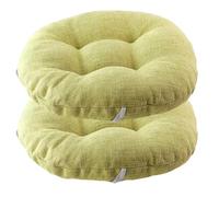 uyeoco Lot de 4/2 Coussins De Siège De Chaise Bureau avec Attaches 32/40/45cm Coussin De Chaise Rond pour Tabouret De Bar De Bistrot Chaises De Salle À Manger(Color 2,2PCS_32X32CM/12X12IN)