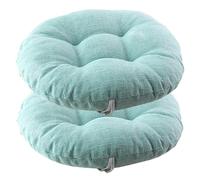 uyeoco Lot de 4/2 Coussins De Siège De Chaise Bureau avec Attaches 32/40/45cm Coussin De Chaise Rond pour Tabouret De Bar De Bistrot Chaises De Salle À Manger(Color 5,2PCS_32X32CM/12X12IN)