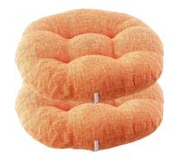 uyeoco Lot de 4/2 Coussins De Siège De Chaise Bureau avec Attaches 32/40/45cm Coussin De Chaise Rond pour Tabouret De Bar De Bistrot Chaises De Salle À Manger(Color 6,2PCS_45X45CM/18X18IN)