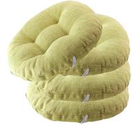 uyeoco Lot de 4/2 Coussins De Siège De Chaise Bureau avec Attaches 32/40/45cm Coussin De Chaise Rond pour Tabouret De Bar De Bistrot Chaises De Salle À Manger(Color 2,4PCS_45X45CM/18X18IN)