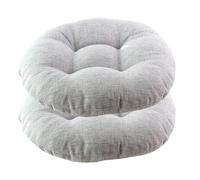 uyeoco Lot de 4/2 Coussins De Siège De Chaise Bureau avec Attaches 32/40/45cm Coussin De Chaise Rond pour Tabouret De Bar De Bistrot Chaises De Salle À Manger(Color 3,2PCS_32X32CM/12X12IN)