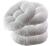 uyeoco Lot de 4/2 Coussins De Siège De Chaise Bureau avec Attaches 32/40/45cm Coussin De Chaise Rond pour Tabouret De Bar De Bistrot Chaises De Salle À Manger(Color 3,4PCS_40X40CM/15X15IN)