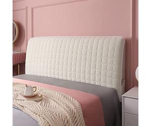 Uyeoco Protecteur Tte de Lit Extensible - Anti-poussire Lavable (Beige, 140cm)