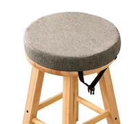uyeoco Rond Coussin de Tabouret Antidérapant Coussin de Chaise,30×30/40×40/45×45cm Galettes de Chaise avec Boucle élastique,Coussin D'assise Rond Jardin,Cuisine,Bureau(A5,45 x 3cm/18 x 1in)