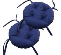 uyeoco Set de 4/2/1 Pièces Galette de Chaise Ronde 35cm/40cm/50cm/45cm Exterieur Intérieur Coussin de Chaise Décoration Jardin Terrasse Patio(E11,2PCS 40x40X6cm)