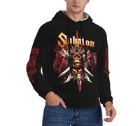 UYETSGDFG Sabaton-Metal Band Sweat à capuche vintage pour homme sur le thème du rock classique pour concerts, fêtes et usage quotidien, cadeau pour les fans de musique, In-10, XL