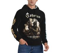 UYETSGDFG Sabaton-Metal Band Sweat à capuche vintage pour homme sur le thème du rock classique pour concerts, fêtes et usage quotidien, cadeau pour les fans de musique, In-4, L