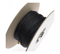 UYFRD 10 m de fil de coton PP 3/4/6/8/10/12/14/16 mm + gaine de coton tressé en maille de coton PET noir (GBL, 10 mm)