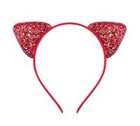 UYFRD Bandeau à oreilles de chat à paillettes pour filles et femmes - Serre-tête en métal brillant - Accessoires de cheveux pour le quotidien (B)