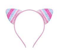 UYFRD Bandeau à oreilles de chat à paillettes pour filles et femmes - Serre-tête en métal brillant - Accessoires de cheveux pour tous les jours (D)