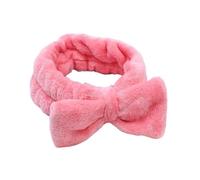 UYFRD Bandeau tendance en polaire corail pour femme - Pour se laver le visage, le maquillage - Masque de bain - Turban doux - Accessoires pour cheveux (rouge 02)