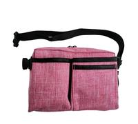 UYFRD Grand sac banane de travail en tissu Oxford pour électricien médical pour téléphone portable, trousse à outils pour infirmière, noir (rose)