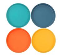 UYFRD Lot de 1 à 4 gamelles peu profondes pour chat - Assiette large pour nourriture pour animal domestique - Gamelle pour chat et chien (jaune, 1 pièce)