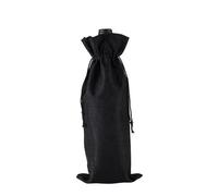 UYFRD Lot de 10 sacs de vin en toile de jute pour bouteille de vin, décoration de fête de mariage, Noir , Taille unique
