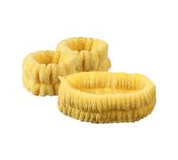 UYFRD Lot de 3 bandeaux antidérapants et absorbants en flanelle, 12 couleurs, unisexe, pour le maquillage, le spa, le yoga, les cheveux (jaune)