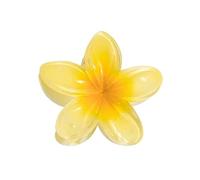 UYFRD Lot de 3 épingles à cheveux élégantes et tendance - Grande taille - 8 cm - Fleur de plumeria - 13 cm - Carré - Mat - Accessoires pour cheveux pour femme (jaune citron)