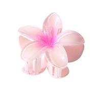 UYFRD Lot de 4 épingles à cheveux en forme de fleur de plumeria en acrylique nacré - 8 cm - Rose