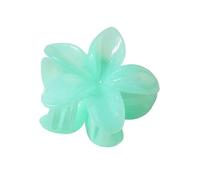 UYFRD Lot de 4 épingles à cheveux en forme de fleur de plumeria en acrylique nacré - 8 cm - Vert gelée
