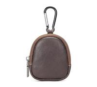 UYFRD Mini porte-monnaie en cuir véritable vintage avec fermeture éclair pour clés, Marron café foncé, Taille unique