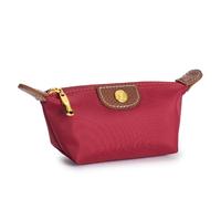 UYFRD Petit porte-monnaie portable à fermeture éclair en tissu Oxford pour femme - Cadeau pour femme - Sac de voyage pour maquillage, Rouge, Taille unique