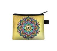UYFRD Petit porte-monnaie pour femme - Motif multicolore - Joli porte-monnaie - Motif mandala - Fleur - Pour carte de crédit - Mini porte-monnaie, 013, Taille unique