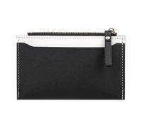 UYFRD Petit porte-monnaie tendance en cuir PU de couleur unie pour femme avec fermeture éclair, c-noir, Taille unique