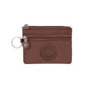 UYFRD Petits sacs à monnaie en toile solide pour enfants avec porte-cartes pour hommes et femmes, sac de rangement pour étudiants, bus, carte de crédit, porte-monnaie, marron, 2 pièces