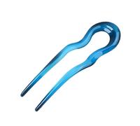 UYFRD Pince à cheveux en forme de U en acétate pour femme et fille Bleu