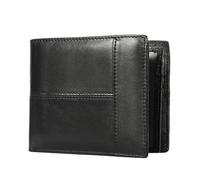 UYFRD Portefeuille en cuir véritable avec porte-monnaie RFID pour homme, Noir , Taille unique