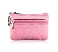 UYFRD Portefeuille tendance en cuir pour femme avec fermeture éclair une/deux fermetures éclair, 1 fermeture éclair rose, Taille unique