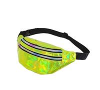 UYFRD Sac banane pour femme et homme avec ceinture étendue étanche pour voyage, randonnée, sport, Vert, Taille unique